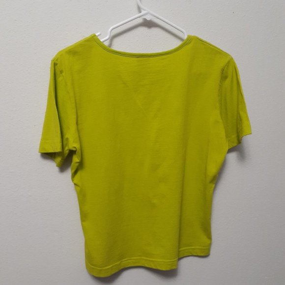 4/$25 Lime Green Sacred Threads Sequin Top M/L - Picture 5 of 5